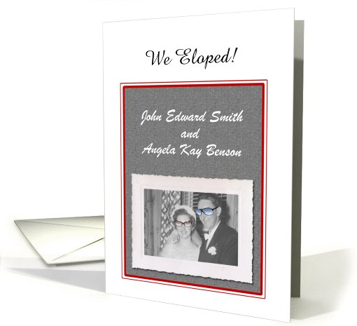 Custom Eloped Announcement Photo card (1028339)