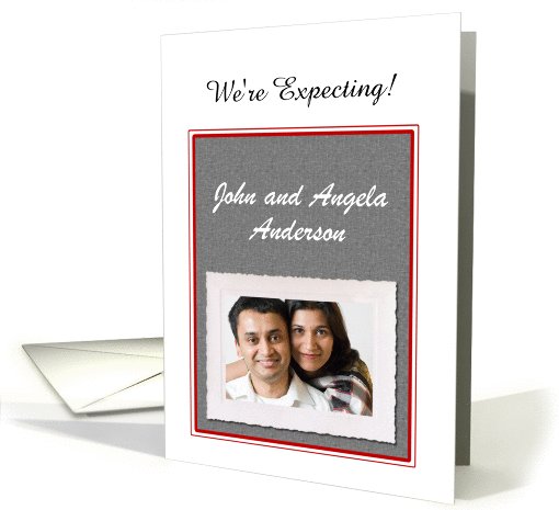 Custom We're expecting baby Announcement Photo card (1028343)