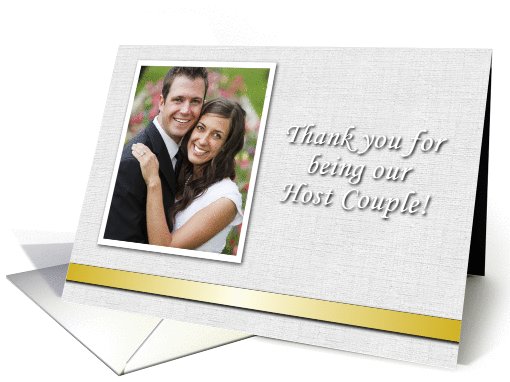 Custom Thank You Host Couple Wedding Photo card (1028919)