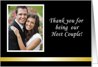 Custom Thank You Host Couple Wedding Photo card
