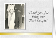Thank You Host Couple Wedding card