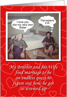 FUNNY Valentine for Brother and his wife card