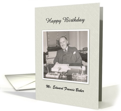 Custom Business Employee Birthday Photo card (1030151)
