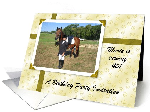 Custom 40 Birthday Party Inviation - Photo card (1030947)