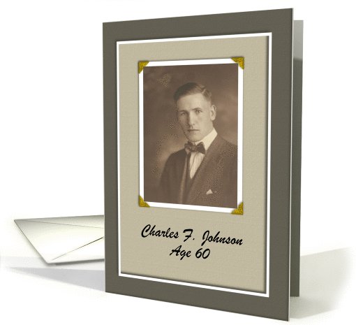 Custom 60 Birthday Party Inviation - Photo card (1031291)