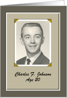 Custom 20 Birthday Party Inviation - Photo Card