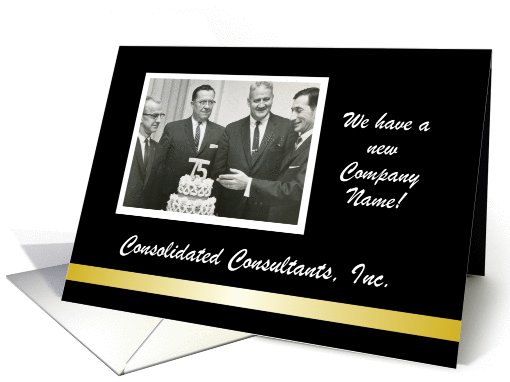 Custom Business Name Change Announcement - Photo card (1031779)