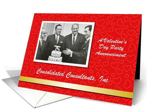Custom Business Office Valentine's Party Announcement - Photo card