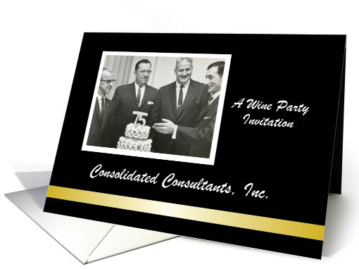 Custom Business Office Wine Cocktails Party Announcement - Photo card