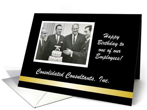 Custom Business Birthday Employee - Photo card (1031851)
