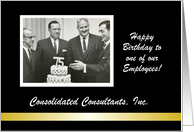 Custom Business Birthday Employee - Photo Card