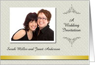 Custom Wedding Invitation lesbian - Photo Card