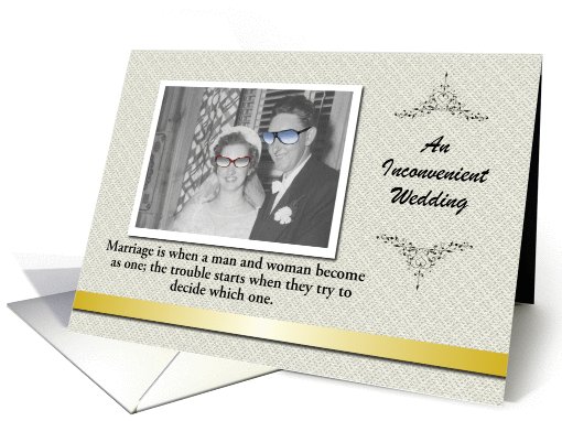 Custom Wedding Invitation FUNNY - Photo card (1032693)