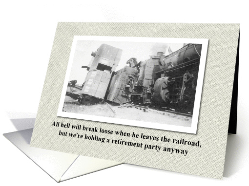 Railroad Retirement Invitation for Him card (1050465)