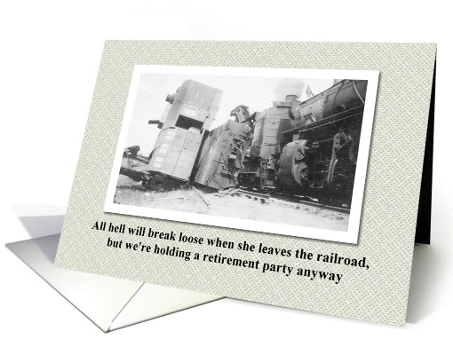 Railroad Retirement Invitation for Her card (1050469)