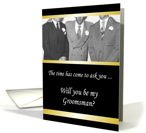 Classy Groomsman Invitation card (155802)