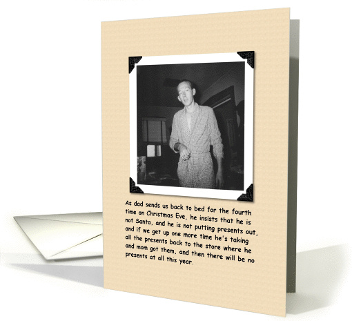 Dad ain't Santa card (158044)
