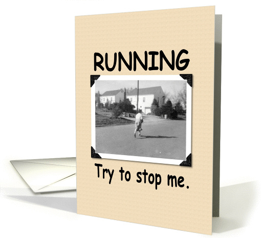 RUNNING GIRL card (163079)