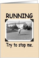 RUNNING GIRL card