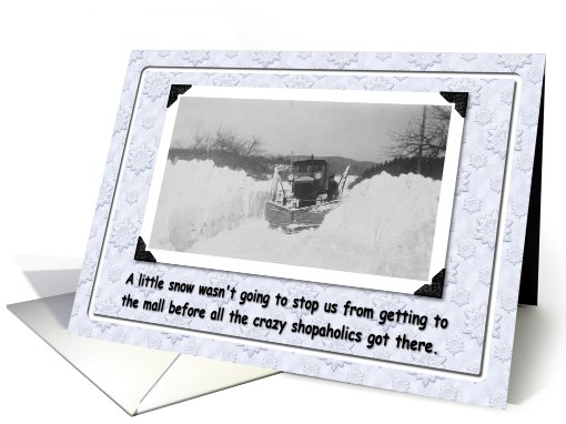 Christmas Shopaholics card (163273)