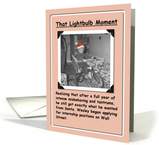 Christmas Light bulb Moment card (163324)