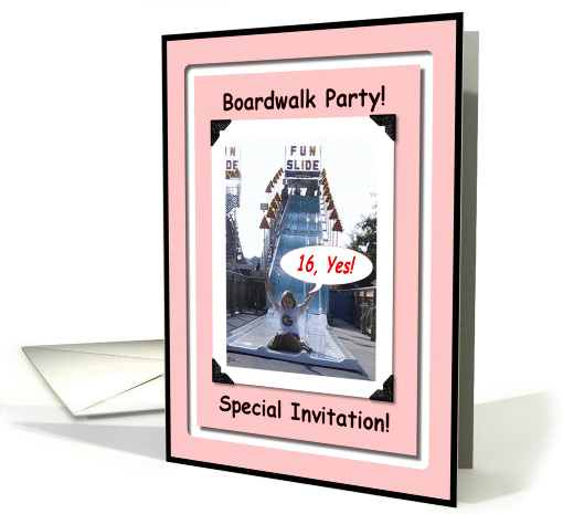Sweet 16 Boardwalk Party card (170258)