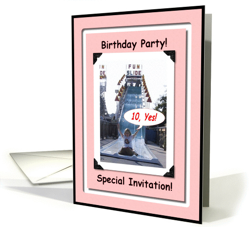 Age 10 Kid Birthday Party Invite card (173374)