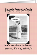 Lingerie Graduation Party card
