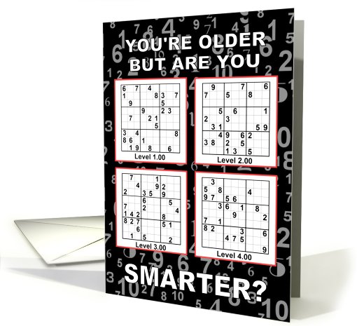 Sudoku Birthday Guy card (204762)