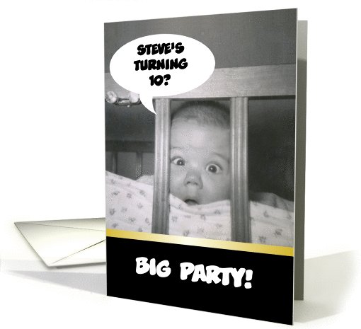 Custom Birthday Party Invitation - FUNNY card (205066)