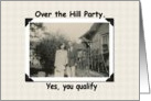 Over the Hill Party card