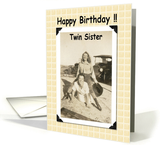 Happy Birthday Twin Sister card (207263)