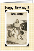 Happy Birthday Twin Sister card