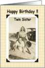 Happy Birthday Twin Sister card