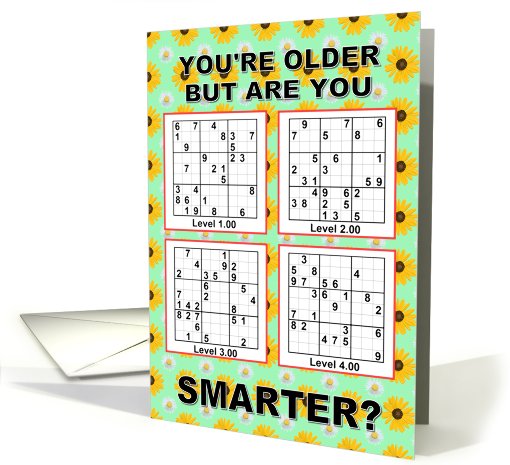 Sudoku Happy Birthday card (207295)