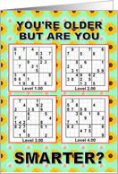 Sudoku Happy Birthday card