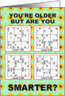 Sudoku Happy Birthday card