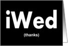 iWED Thank You Wedding people card