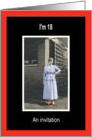 18th Birthday Party Invite card