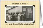 Divorce is Final Invite card