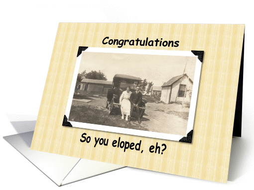 Congratulations Eloped card (208208)