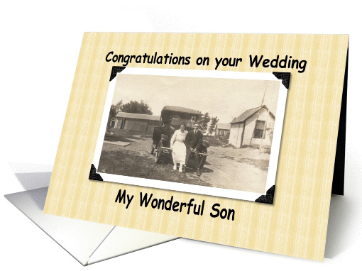 Congratulations Wedding - Son Vintage card (208260)