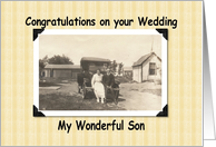 Congratulations Wedding - Son Vintage card
