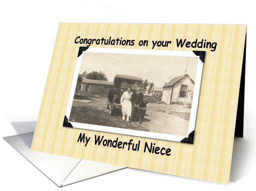 Congratulations Wedding - Niece card (208266)