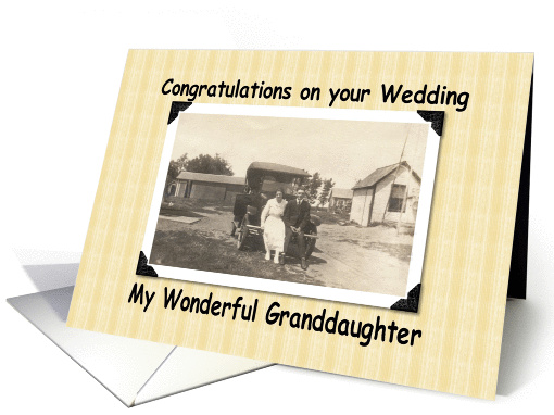 Congratulations Wedding - Granddaughter card (208276)