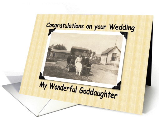 Congratulations Wedding - Goddaughter card (208282)