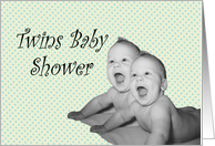 Twin Baby Shower Invite card