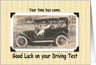 Good Luck Driving Test card