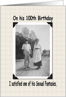Sexy 100th Birthday Card - Funny card