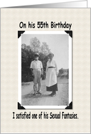 Sexy 55th Birthday Card - Funny card